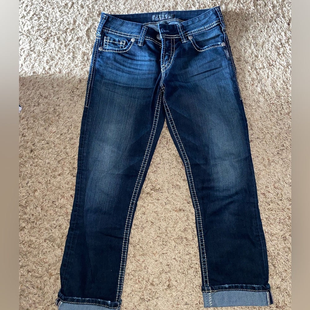 Silver Suki denim capris size 27